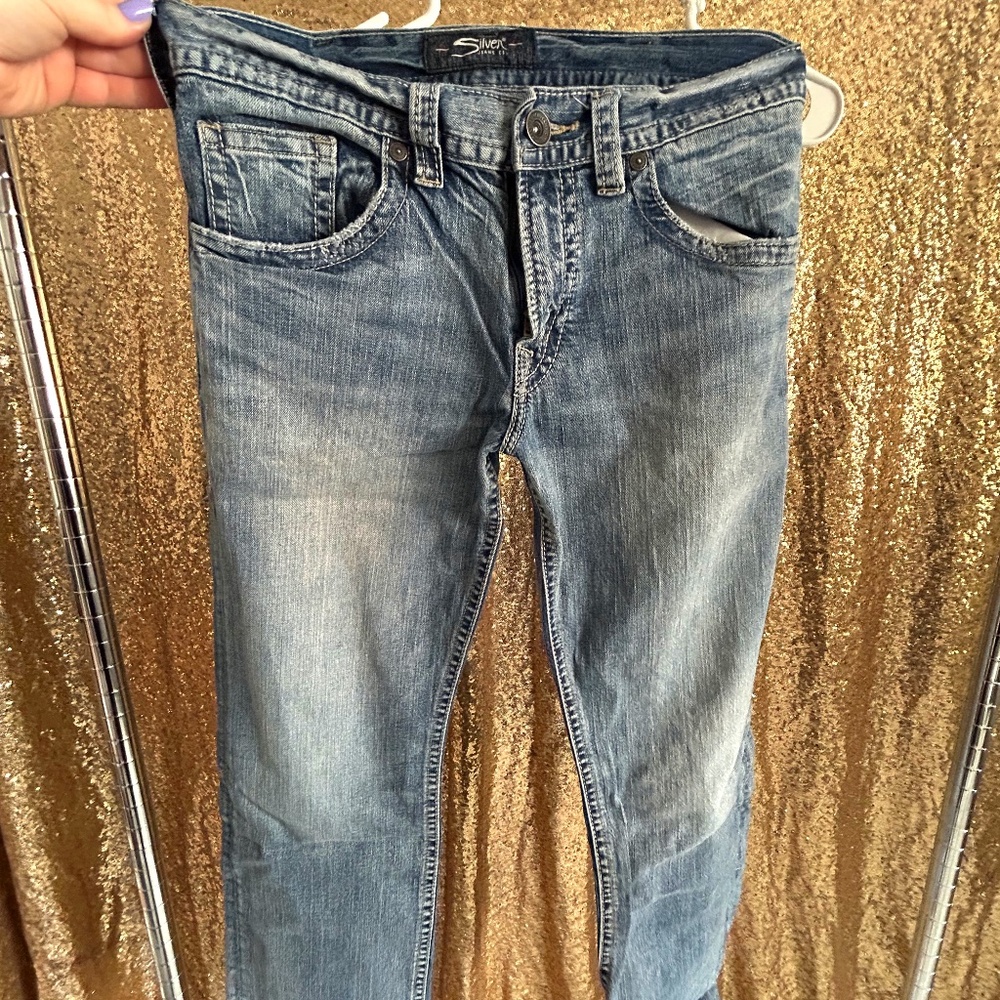 Mens Silver Jeans - Like New